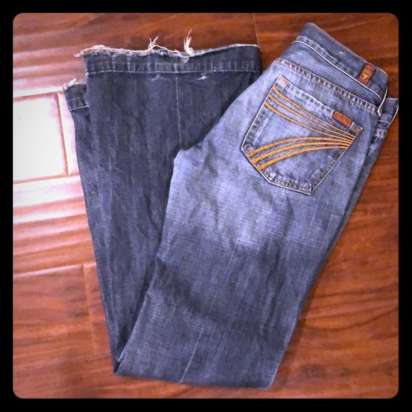 7 For All Mankind Denim - 7FAMK Orange Stitched DOJO 28x32